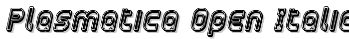 Plasmatica Open Italic font